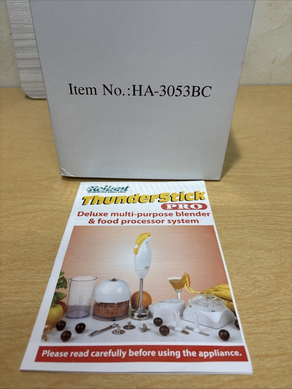 ThunderStick Pro Blender & Food Processor System Thane Housewares Reliant NEW